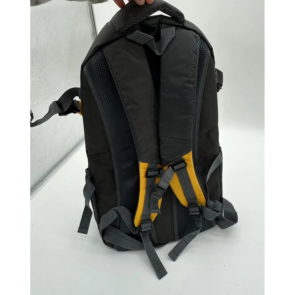 Langfeng‎ Backpack Unisex Outdoor Hiking Travel Rucksack Yellow Grey OS